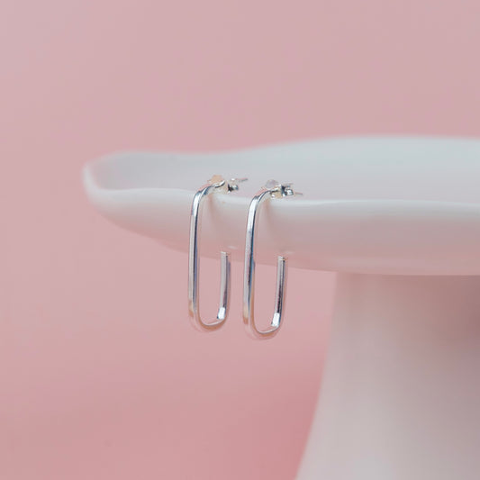 The Paperclip Post | Sterling Silver Earrings