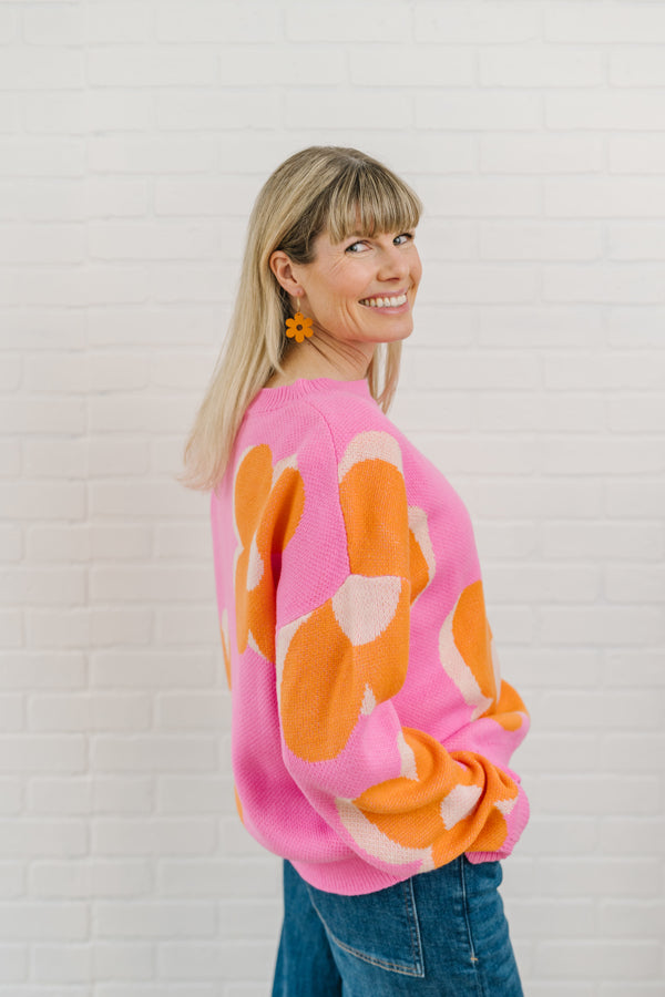 Quietly Bold Mod Floral Sweater