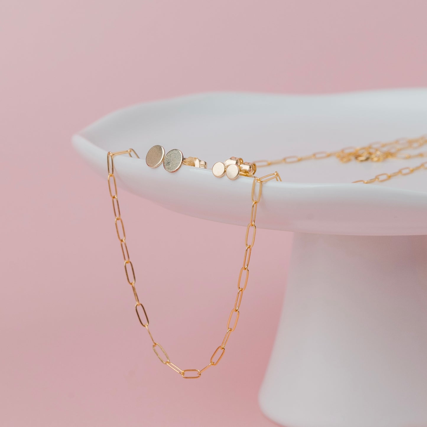 Dainty Paperclip Necklace | 14k Gold Filled