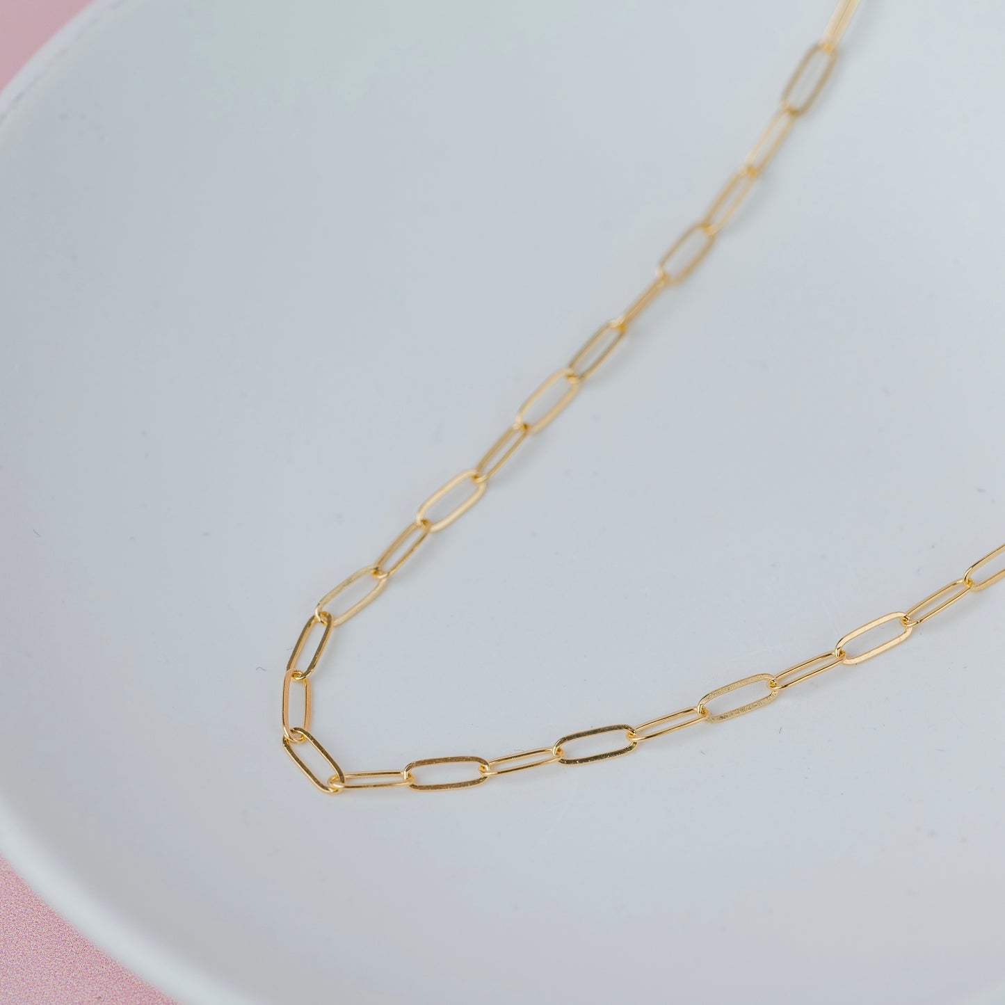 Dainty Paperclip Necklace | 14k Gold Filled