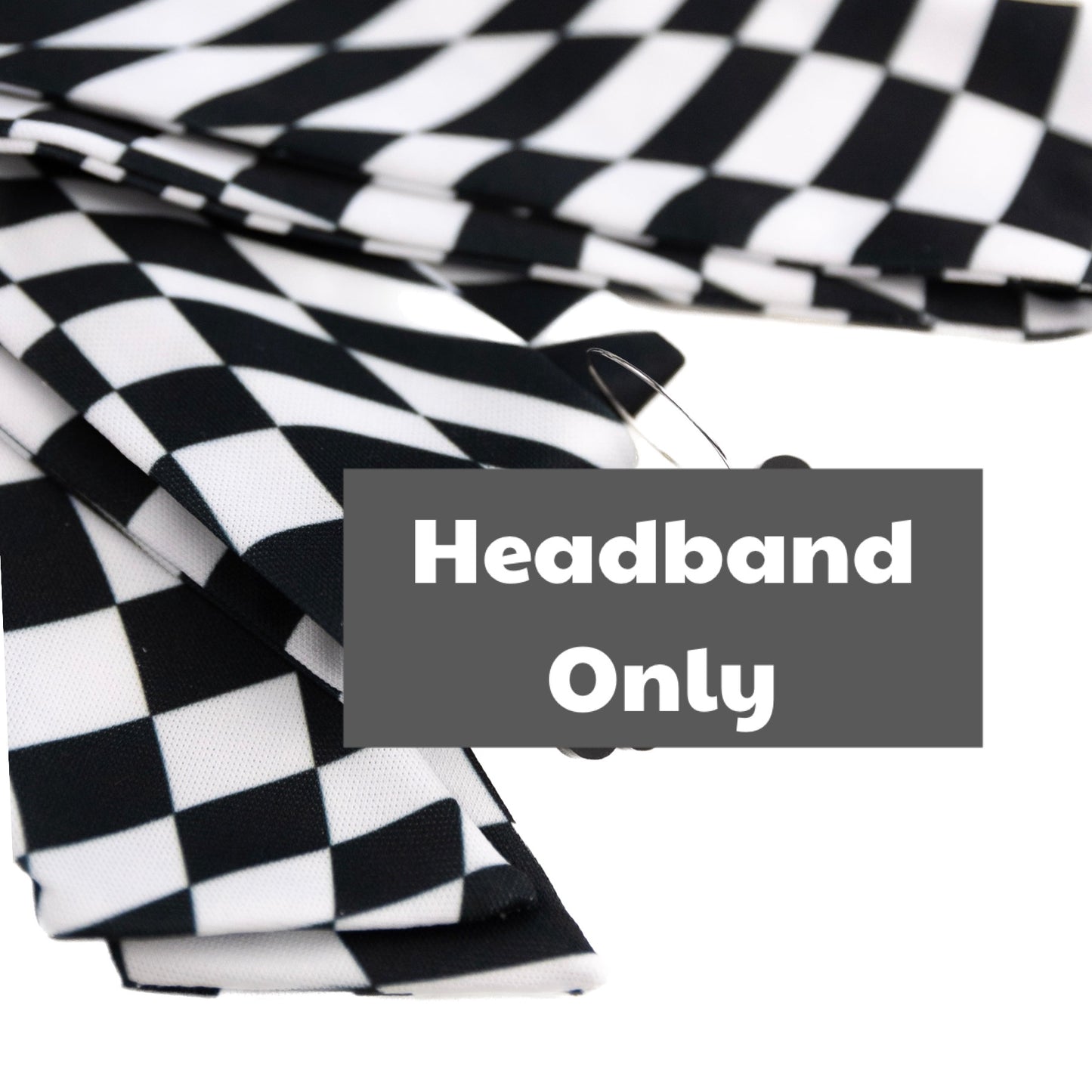 THE BEST EARRINGS/HEADBAND in Black & White Wavy Checkerboard  + Daisy Hoops/ Statement Accessories