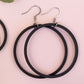 THE STAPLE HOOP in Black/ Lightweight Acrylic Statement Earrings