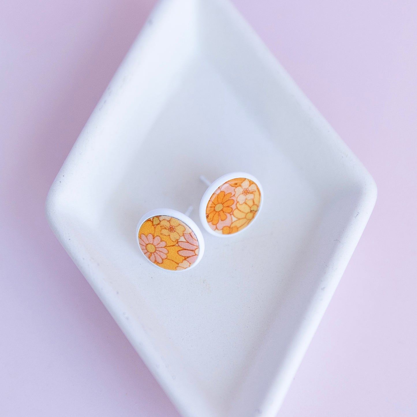 THE STUD in Grandmas Floral/ Lightweight Statement Earrings