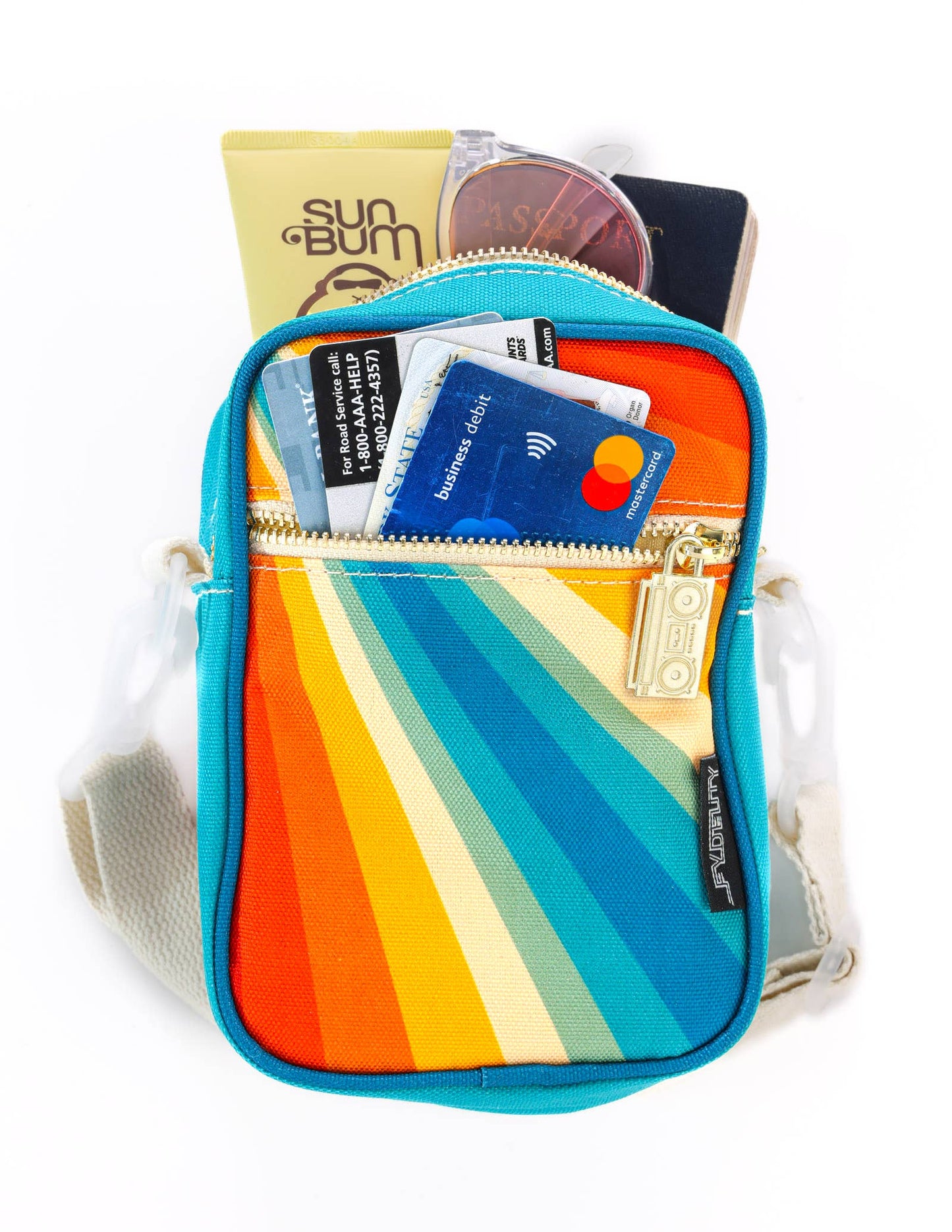 Retro Rainbow Mini Brick Bag Recycled RPET