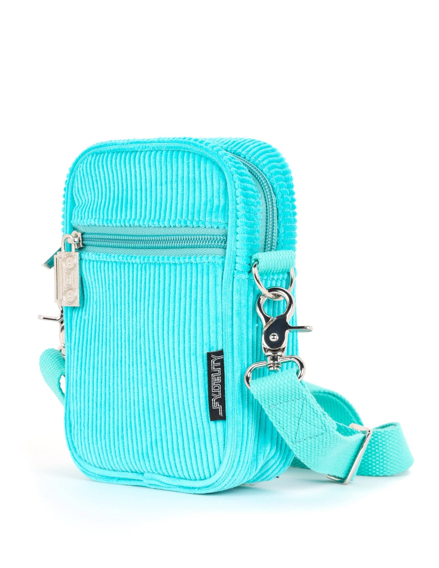 Corduroy Turquoise Mini Brick Bag
