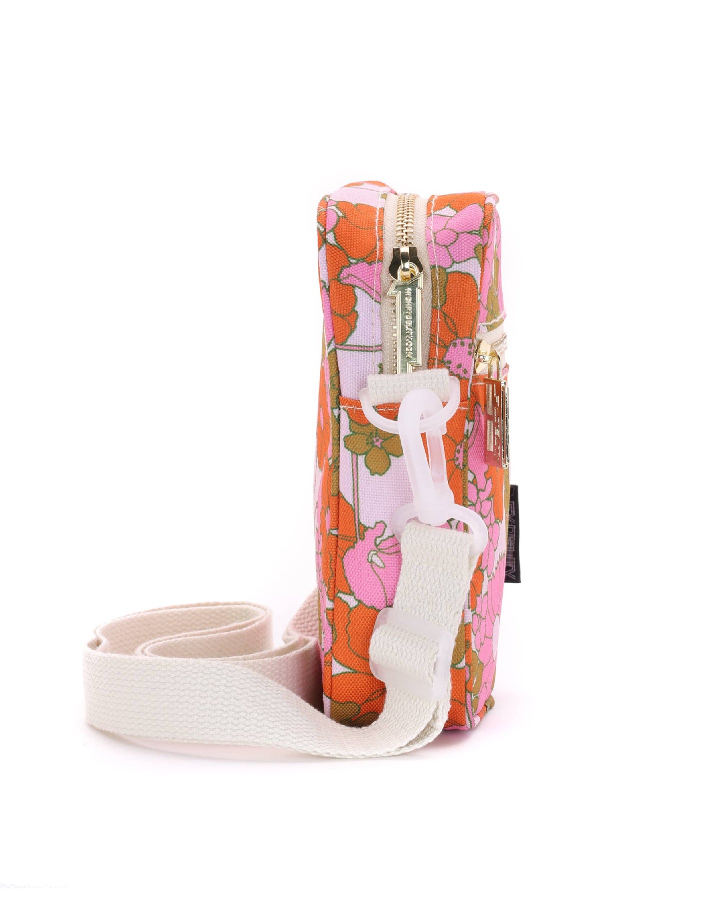 Floral Orange & Pink Mini Brick Bag Recycled RPET