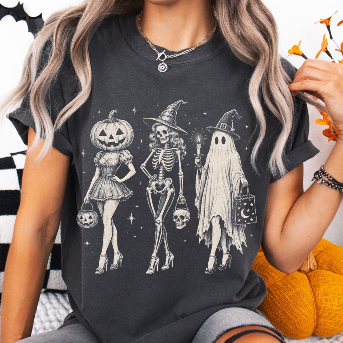 Spooky Girls Comfort Colors Tee – Charcoal