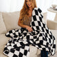 Penny Blanket Single Cuddle Size in Black Check