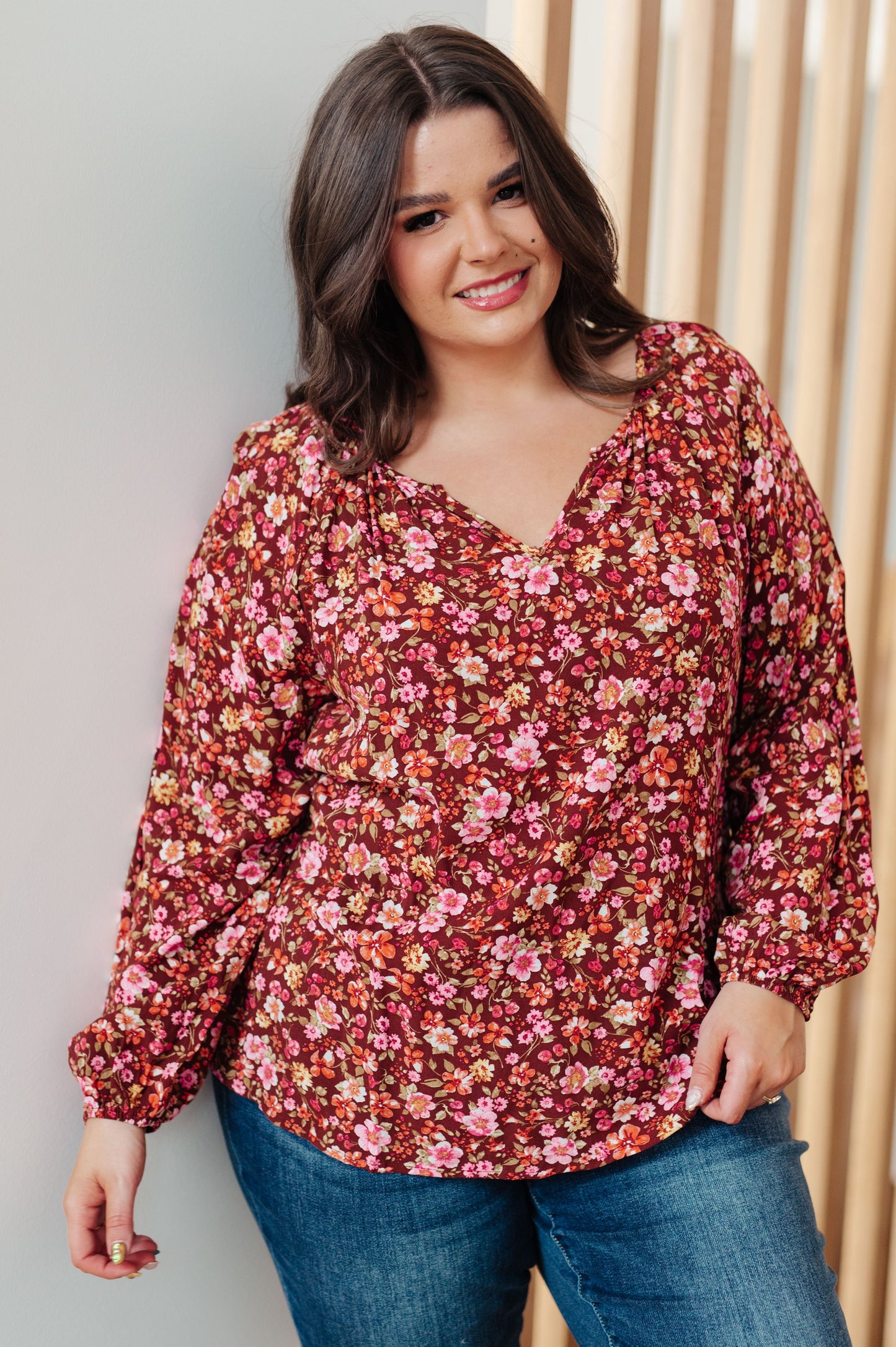 Sunday Afternoon Blouse in Rust Floral