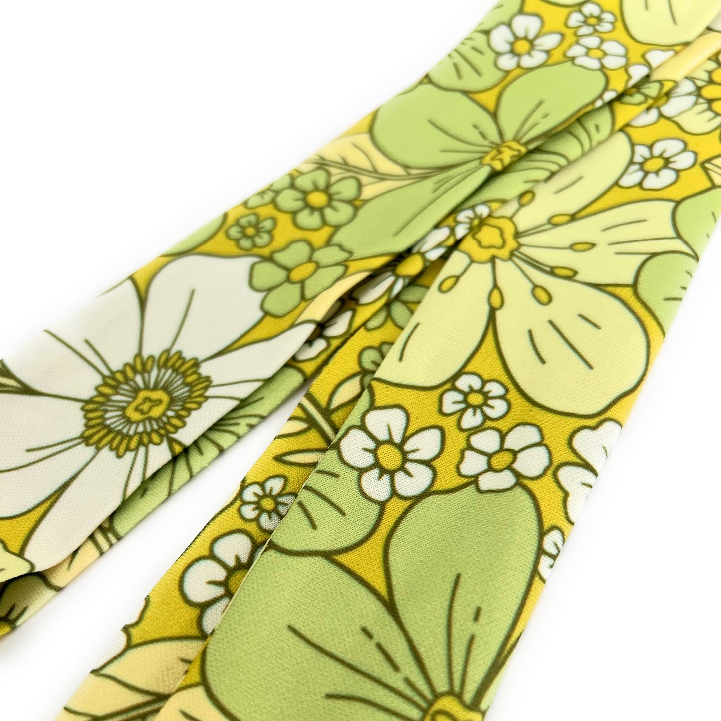 THE HEADBAND in Retro Mustard Yellow & Green Floral/ Statement Accessories