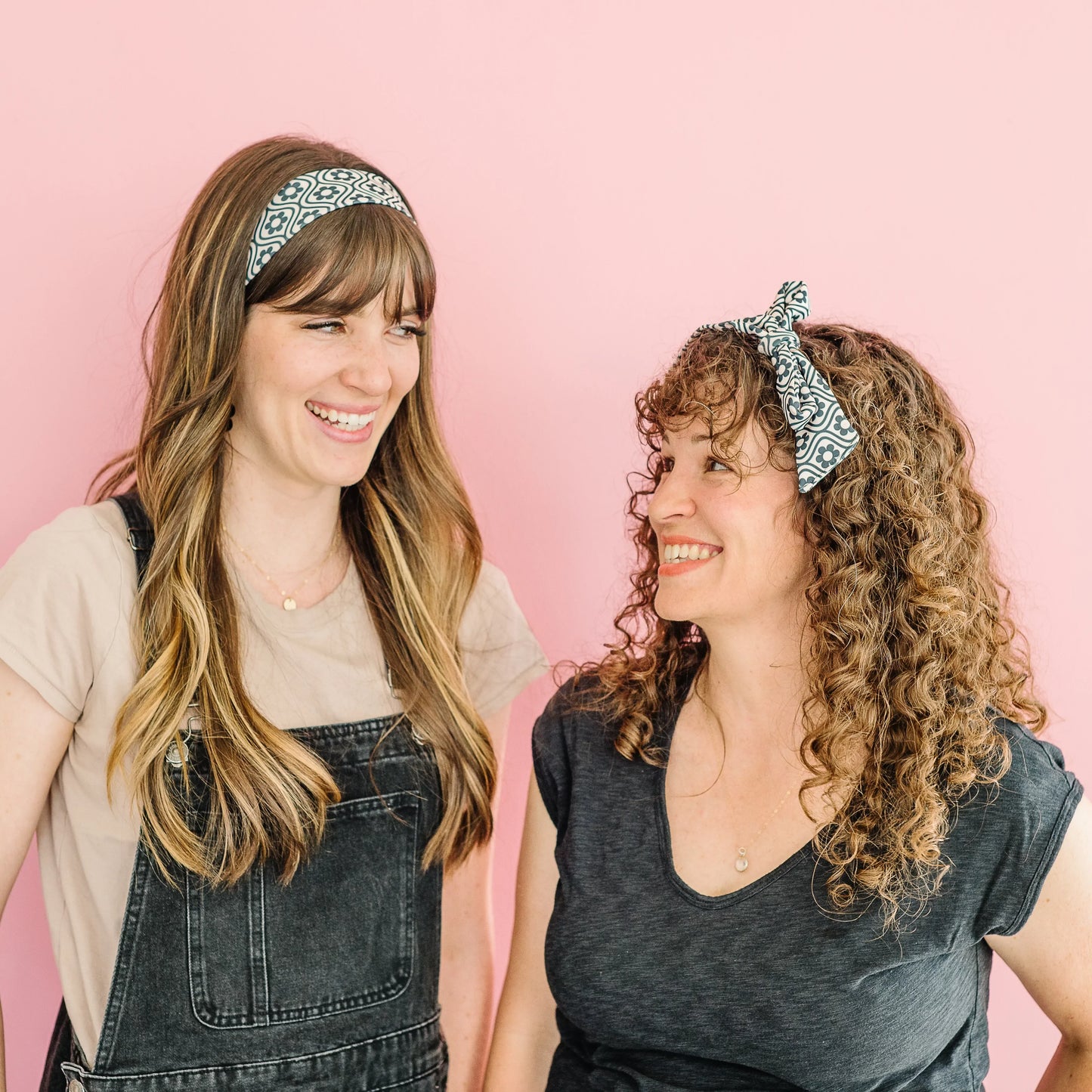 THE BEST EARRINGS/HEADBAND in Black & Cream Wavy Checkerboard  + Daisy Hoops/ Statement Accessories