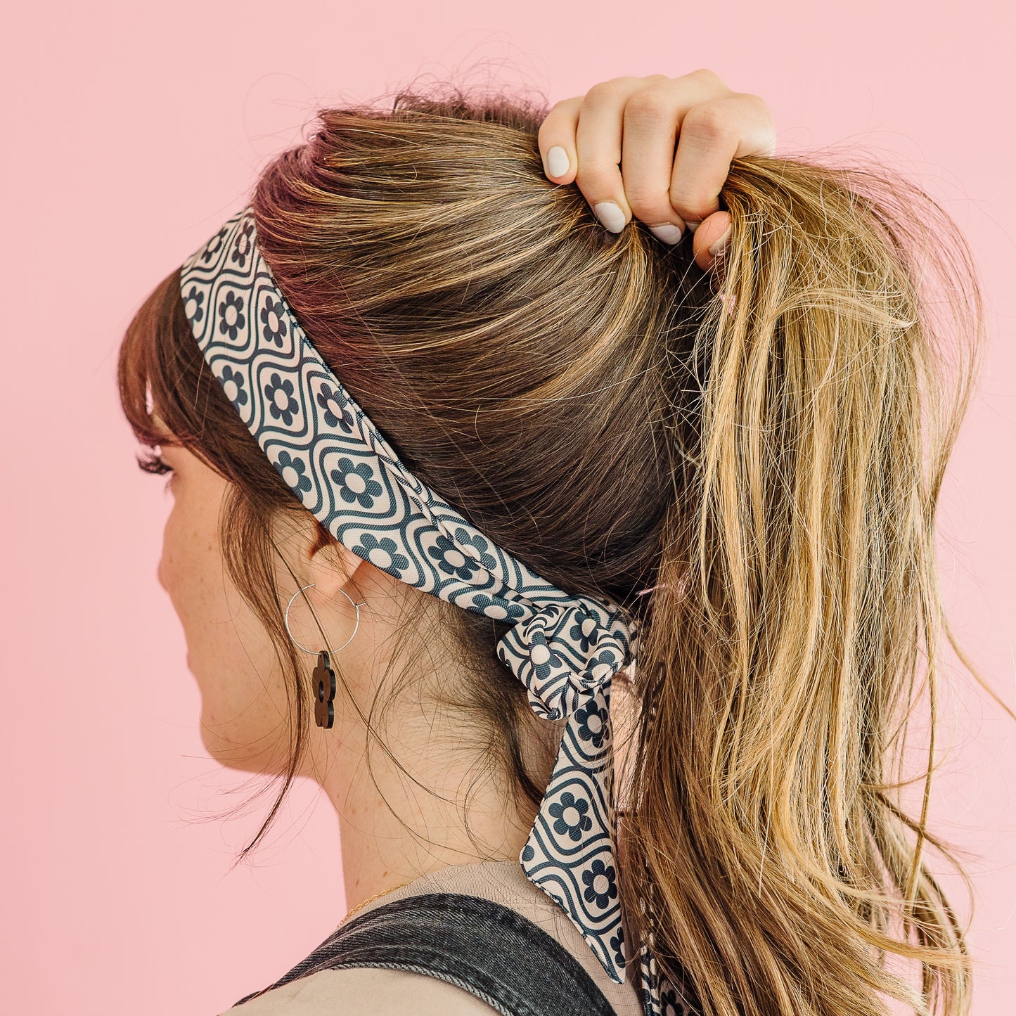 THE BEST EARRINGS/HEADBAND SET in Burnt Orange