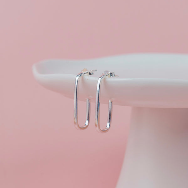The Paperclip Post | Sterling Silver Earrings