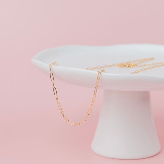 Dainty Paperclip Necklace | 14k Gold Filled