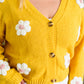 Daisy Days Cardigan in Yellow