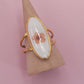 18k Stainless Pressed Flower Ring