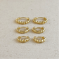 18k Gold Filled Mini Beaded Clicker Hoops 12mm