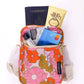 Floral Orange & Pink Mini Brick Bag Recycled RPET