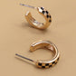 Gold + White Checkered Hoops