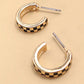 Staple Gold & Black Checkered Hoops