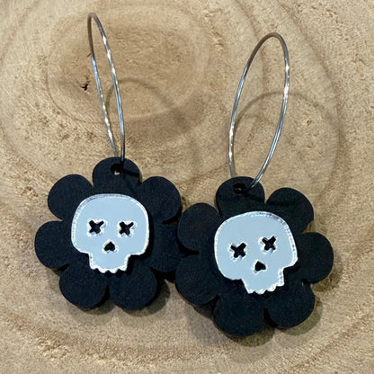 Benrik Orginals Flower Skull Hoops