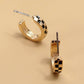 Staple Gold & Black Checkered Hoops