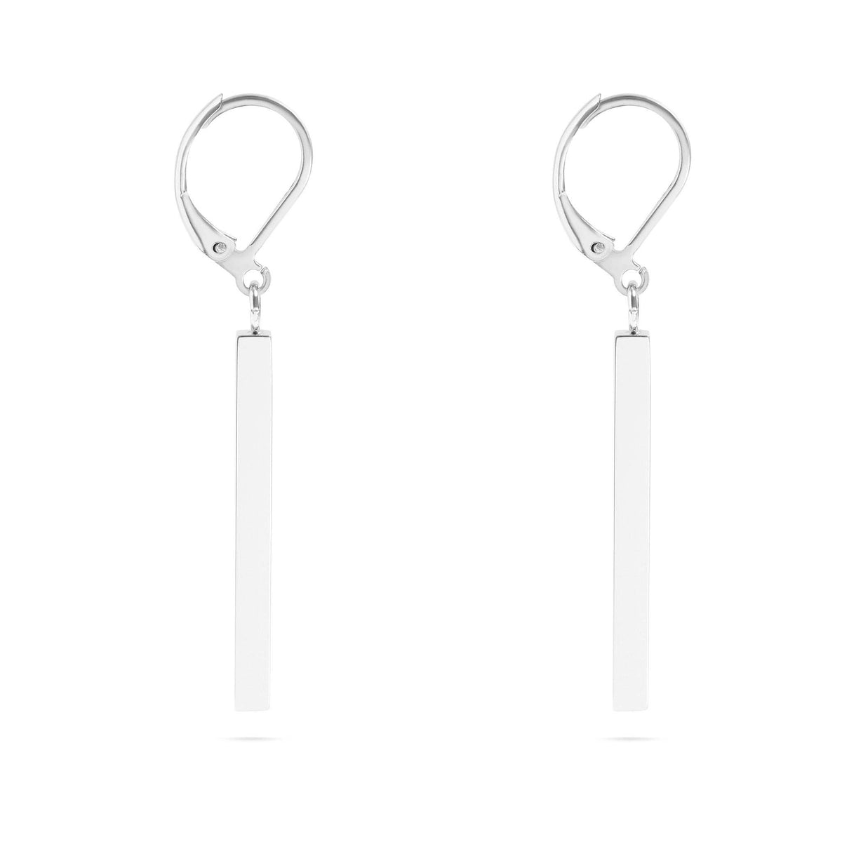 Waterproof PVD Coated Surgical Steel Dangle Vertical Drop Bar Earrings