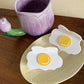 Playful Fried Egg Shaped Hair Claw Clip