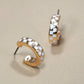 Gold & Black Checkered Hoops