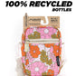 Floral Orange & Pink Mini Brick Bag Recycled RPET