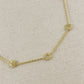 18k Gold Filled Flower CZ Necklace