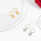 Waterproof Silver Heart Huggie Hoops