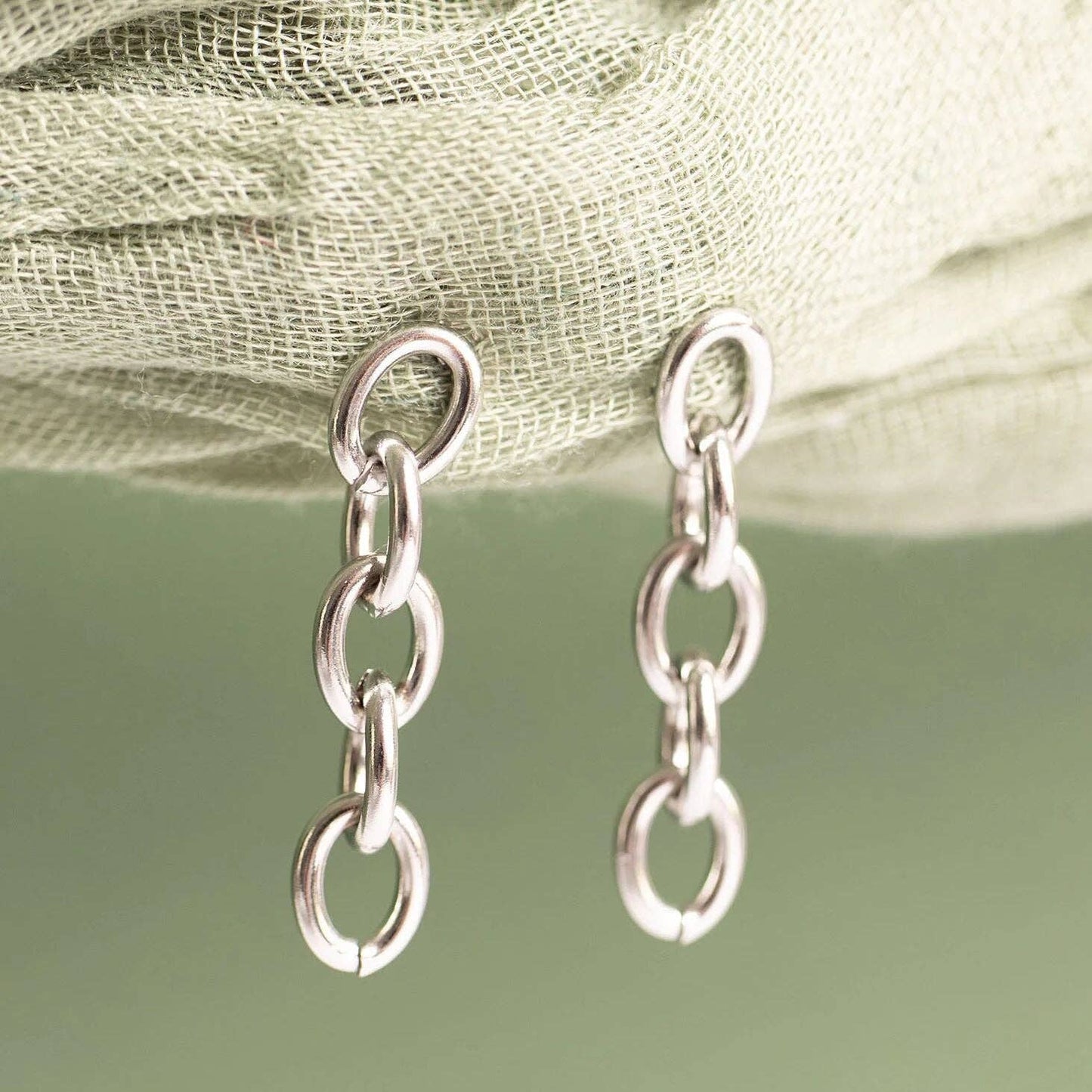 Waterproof PVD Surgical Steel Loop Dangle Earrings
