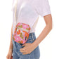 Floral Orange & Pink Mini Brick Bag Recycled RPET