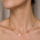 18k Gold Filled Flower CZ Necklace
