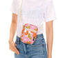Floral Orange & Pink Mini Brick Bag Recycled RPET
