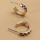 Staple Gold & Black Checkered Hoops