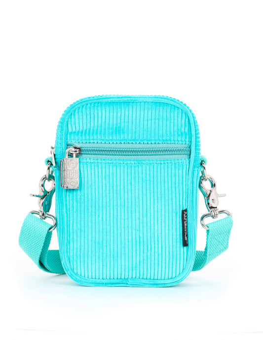 Corduroy Turquoise Mini Brick Bag