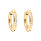 Waterproof PVD Stainless Steel CZ Huggie Hoop Earrings: Stainless, 15mm