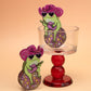 Western Cowboy Hat Frog on Disco Ball Hair Claw