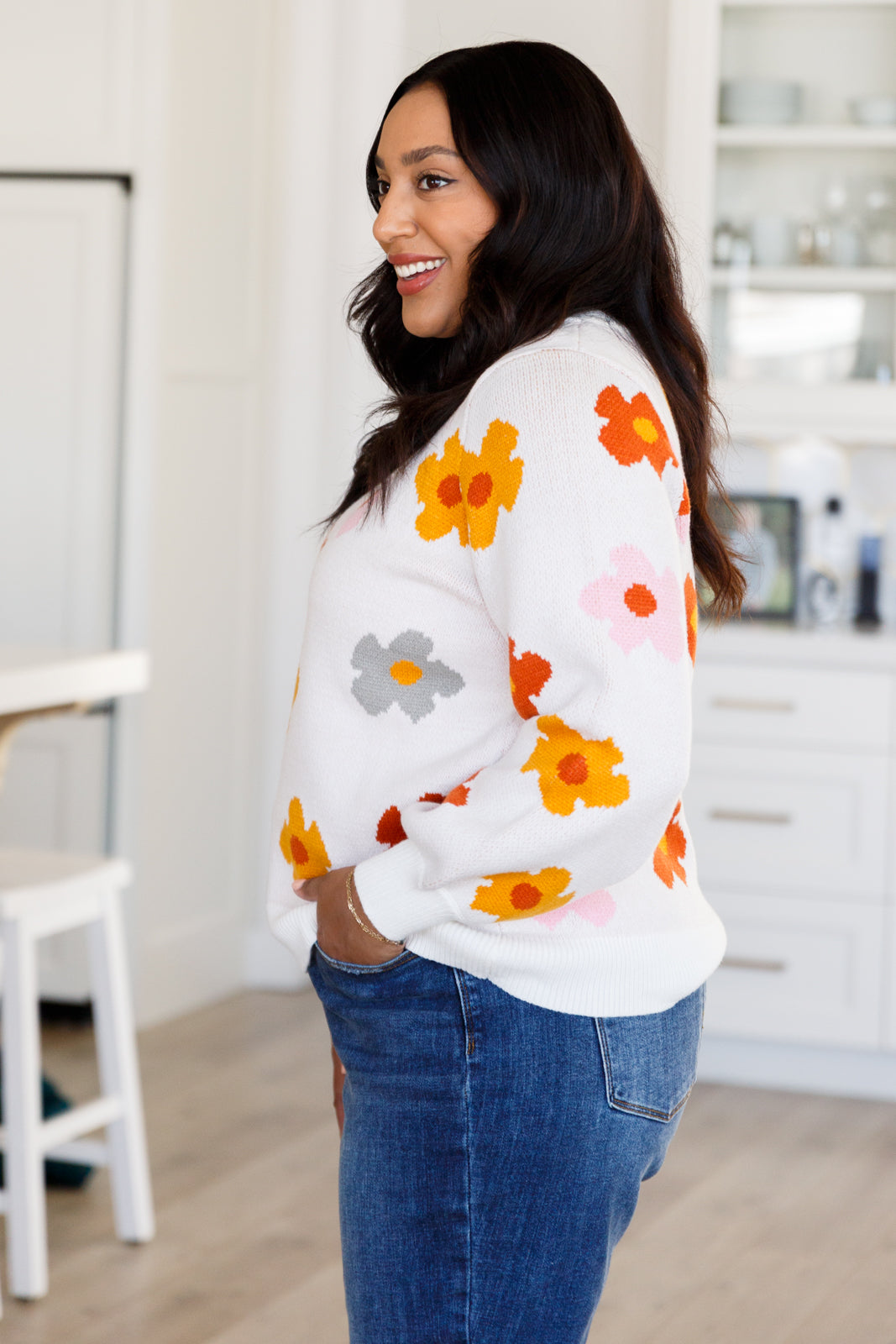 The Happiest Flowers Floral Sweater