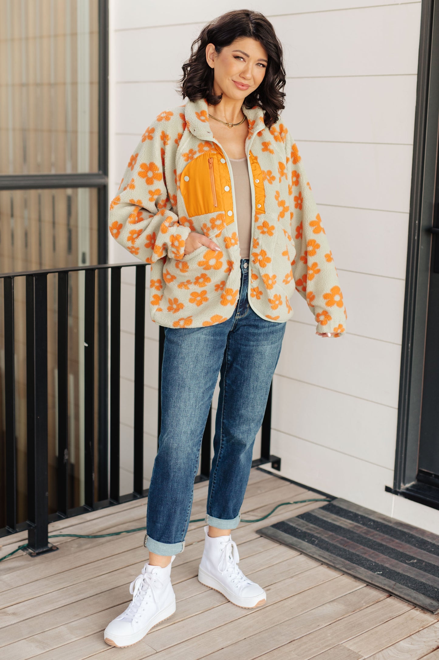 The Happy Floral Fleece Jacket