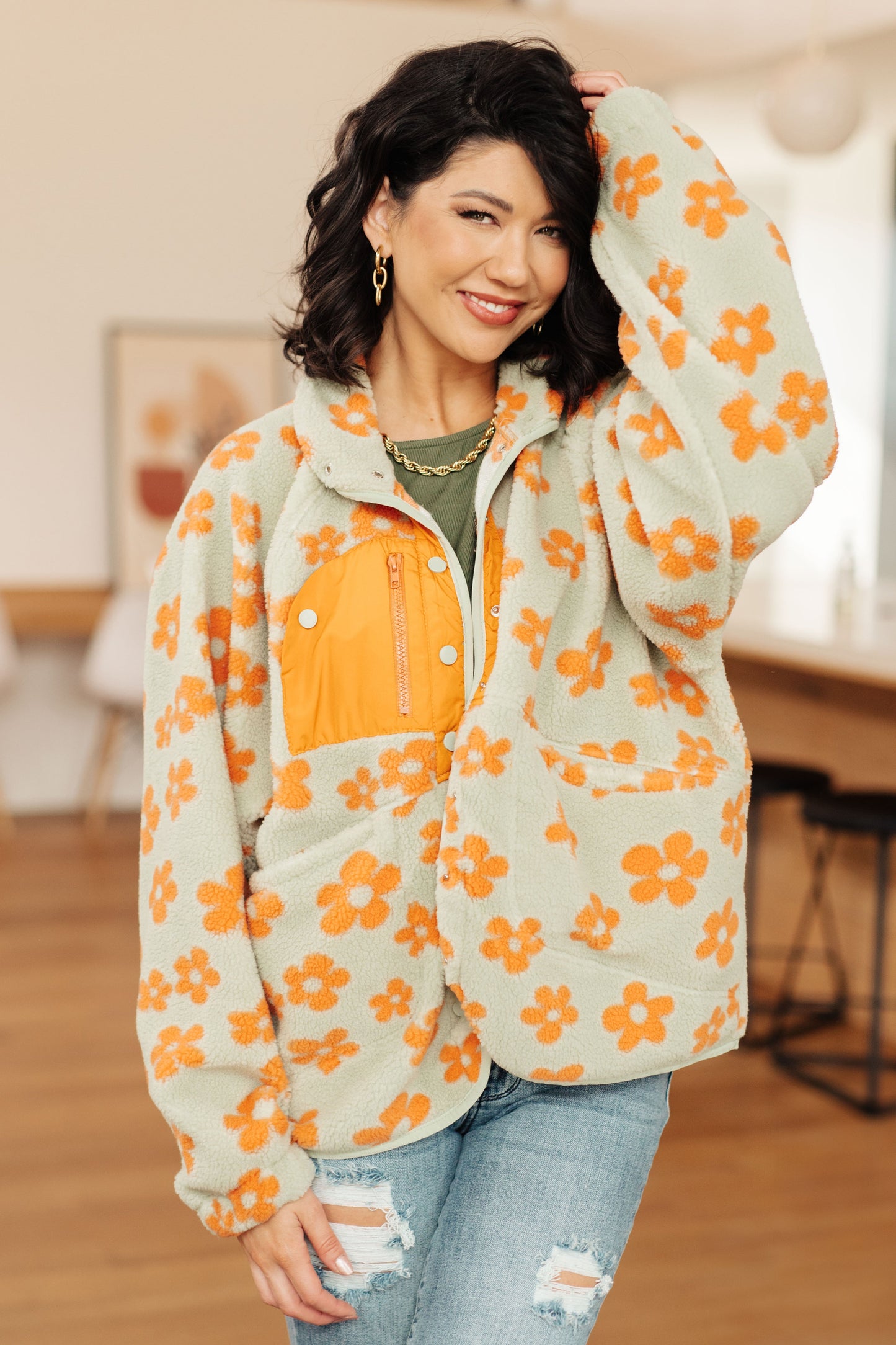 The Happy Floral Fleece Jacket