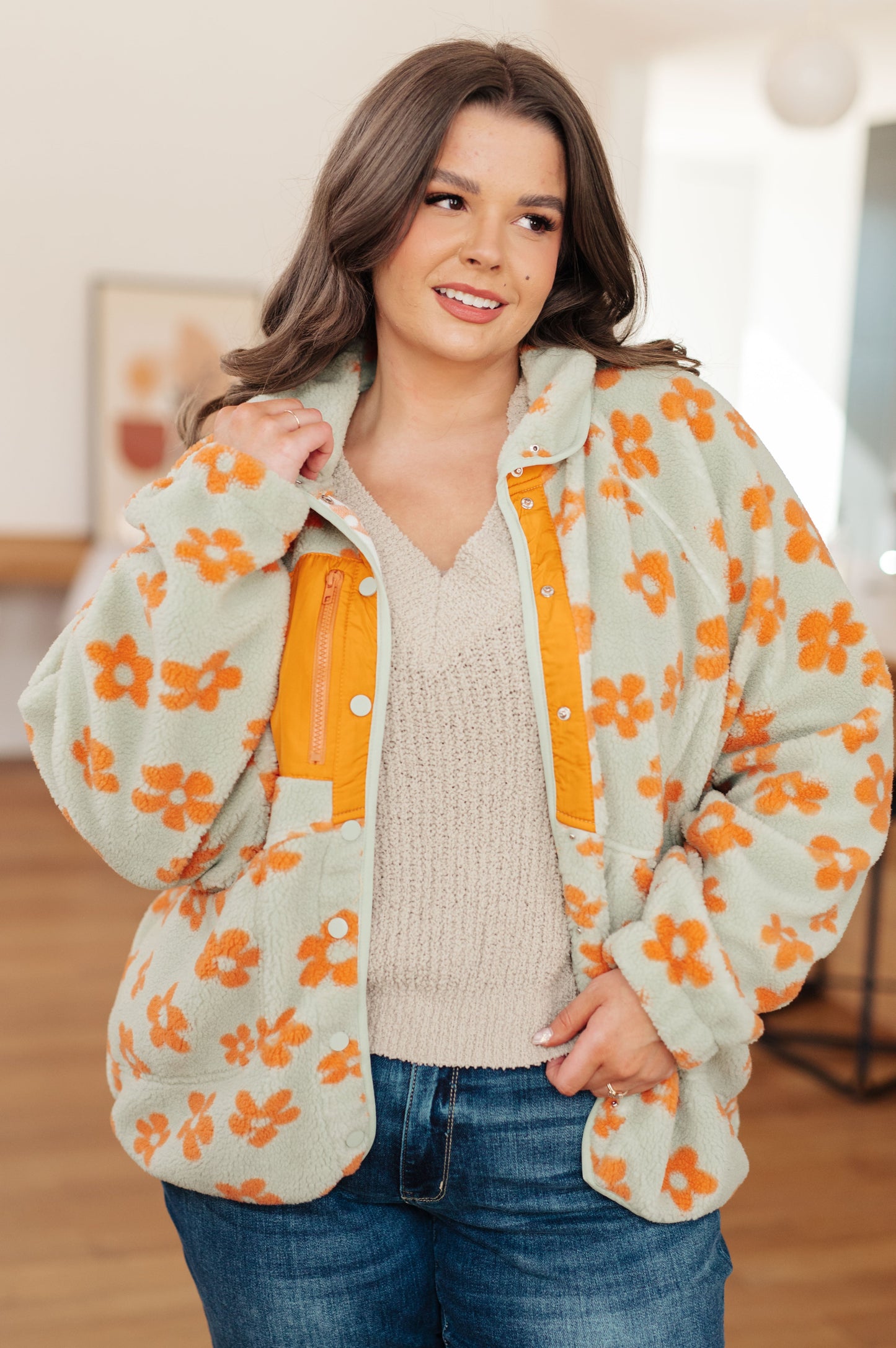 The Happy Floral Fleece Jacket