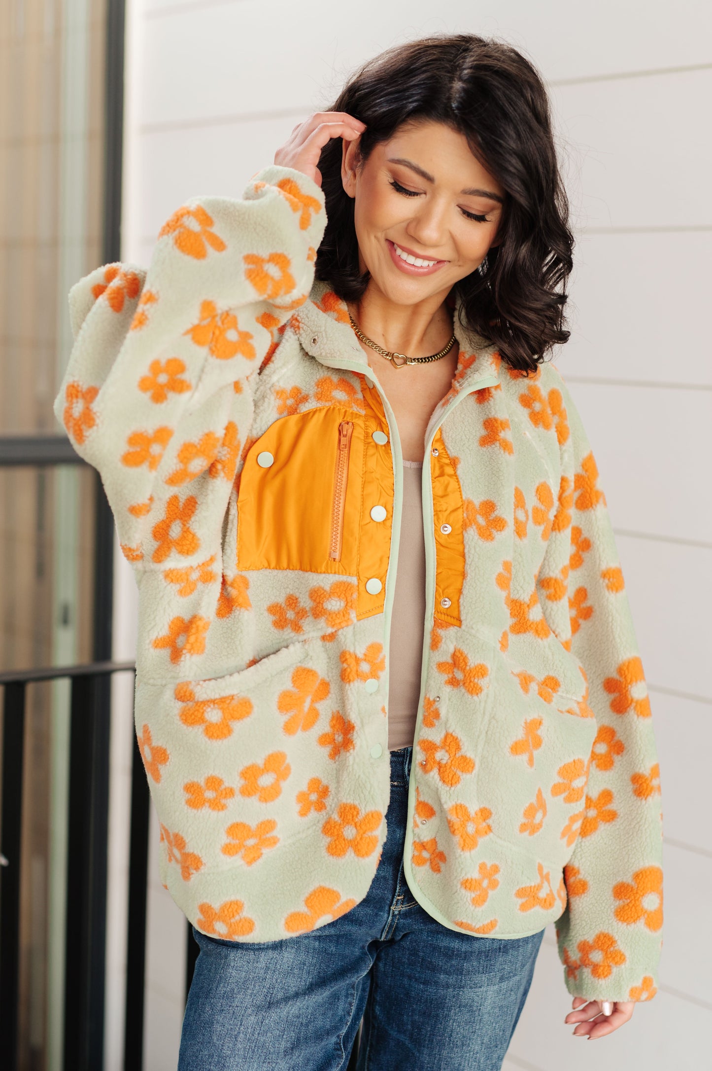 The Happy Floral Fleece Jacket