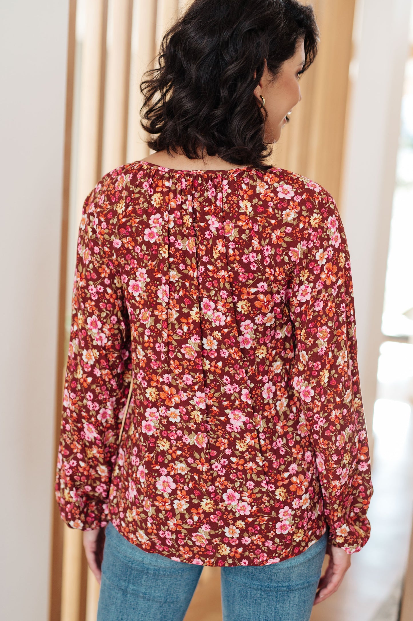 Sunday Afternoon Blouse in Rust Floral