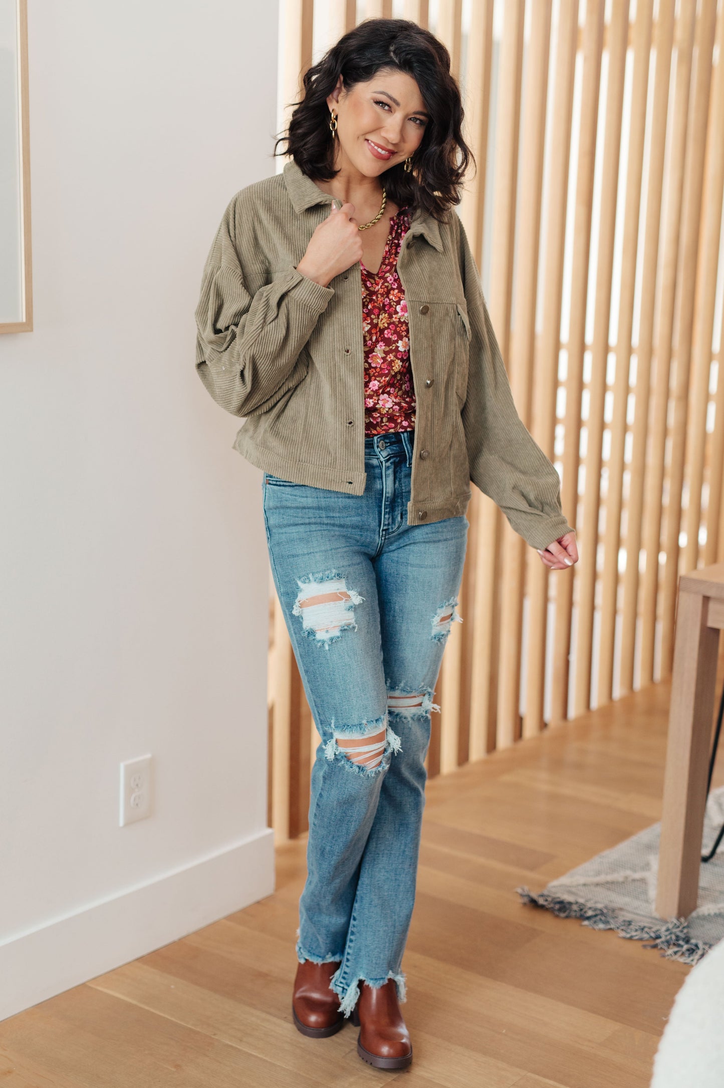 Sunday Afternoon Blouse in Rust Floral