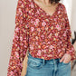 Sunday Afternoon Blouse in Rust Floral