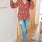 Sunday Afternoon Blouse in Rust Floral