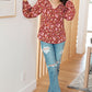 Sunday Afternoon Blouse in Rust Floral